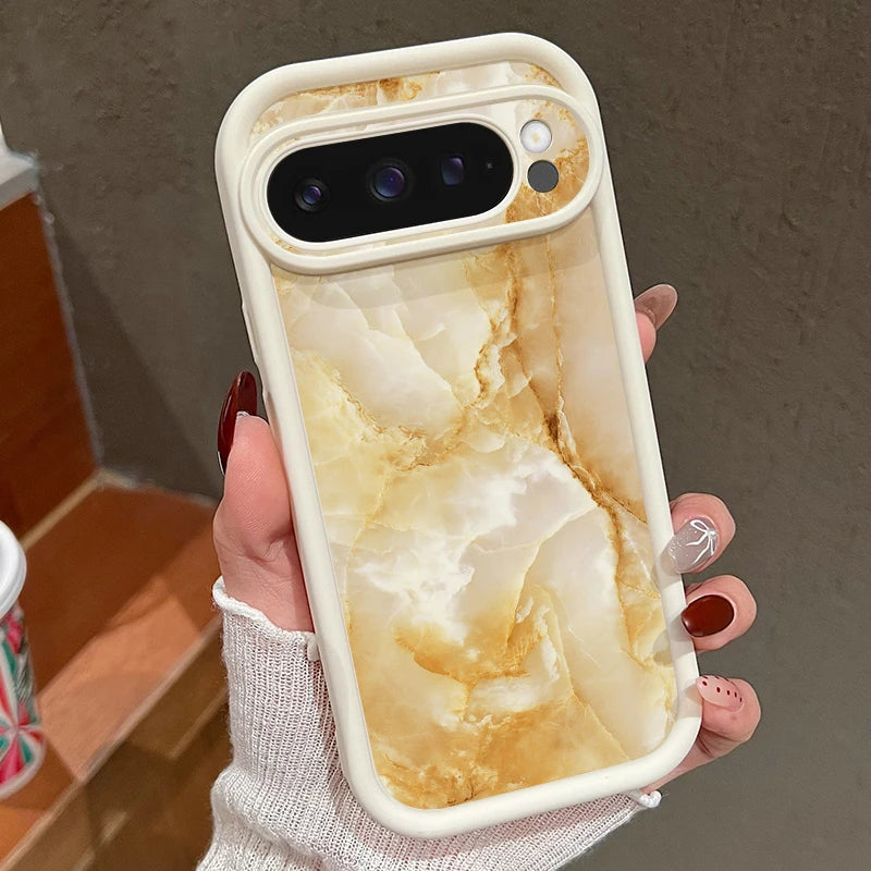 Colorful Marble Patterned Phone Case For Google Pixel 10 9 8 7 Pro Pixel 9 10 Pro XL 7A 8A 9A Shockproof Soft TPU Silicone Cover
