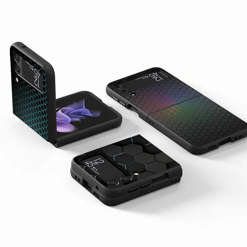 Carbon fiber Shockproof Cases Cover for Samsung Galaxy Z Flip 4 5G Z Flip 3 zflip ZFlip3 Z Flip5 ZFlip4 Flip5 Hard PC Coque