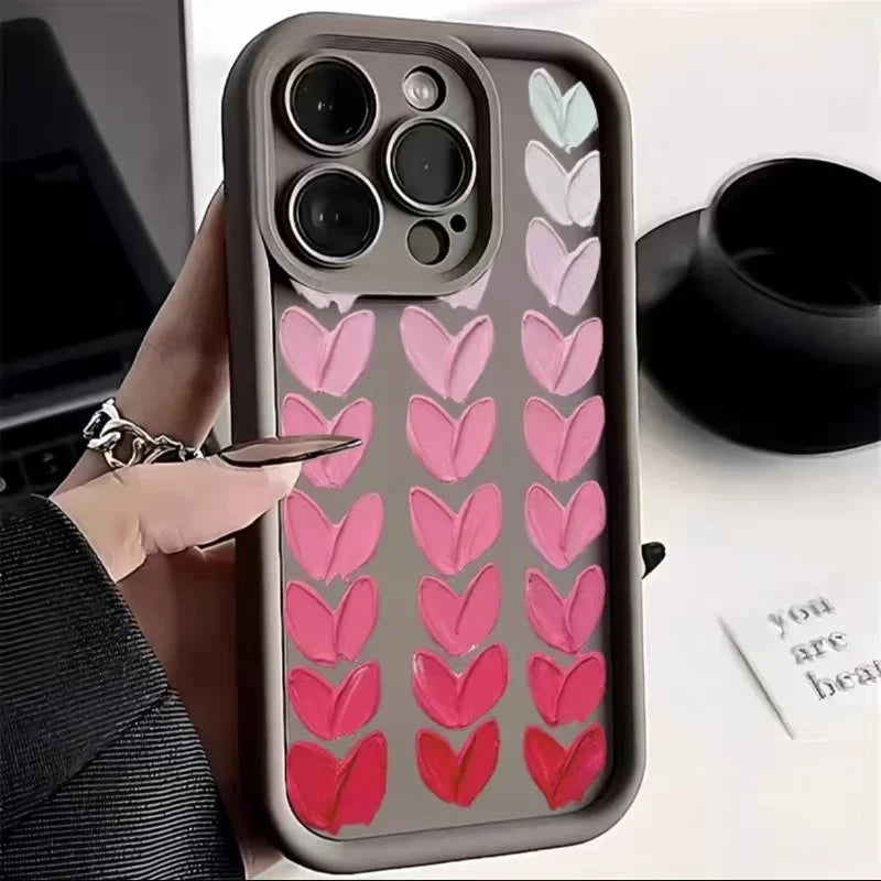 Motorola Edge 50 Fusion Colorful Love Heart Silicone Case For Moto 40 NEO Pro G84 G35 G85 5G G22 G32 G52 G30 G60 Shockproof Capa