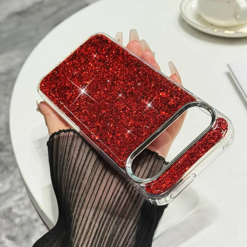 Luxury Sequins Laser Full Shiny Glitters Case For Google Pixel 10 9 8 Pro XL 9A 8A Shockproof Bling Crystal Clear Rubber Cover