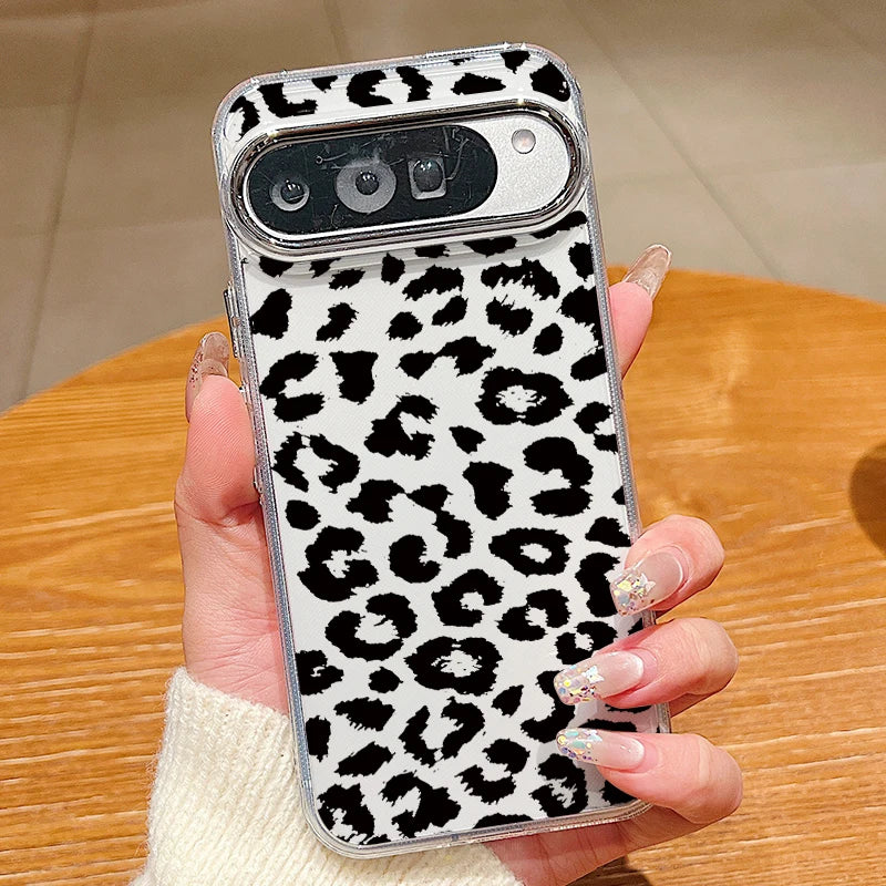 Leopard Print Pattern TPU Phone Case For Google Pixel 10 9 8 7 Pro Pixel 9 10 Pro XL 7A 8A 9A Shockproof Soft Clear Back Cover