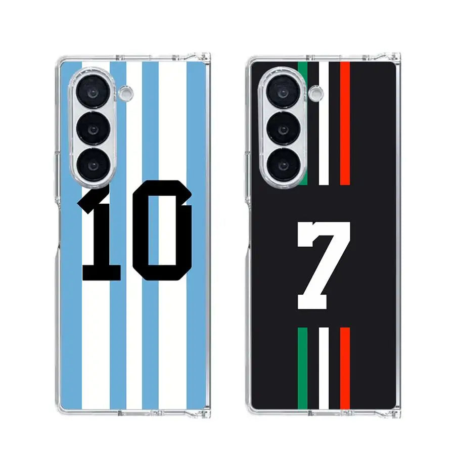 Football Star Digital Art Hard Phone Cover Case for Samsung Galaxy ZFold7 ZFold3 Z Fold 7 6 5 4 3 ZFold5 ZFold6 ZFold4
