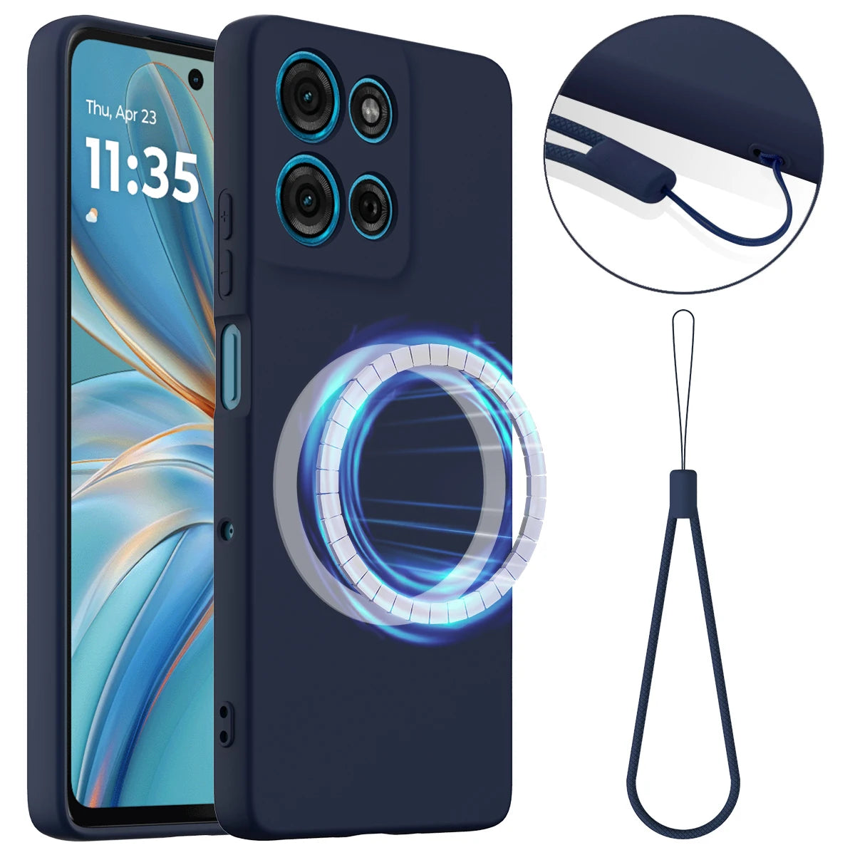 Official Same Original Liquid Silicone Phone Case for MOTO G86 Power G56 Edge 2025 60 Pro Car Mounted Magnetic Back Cover