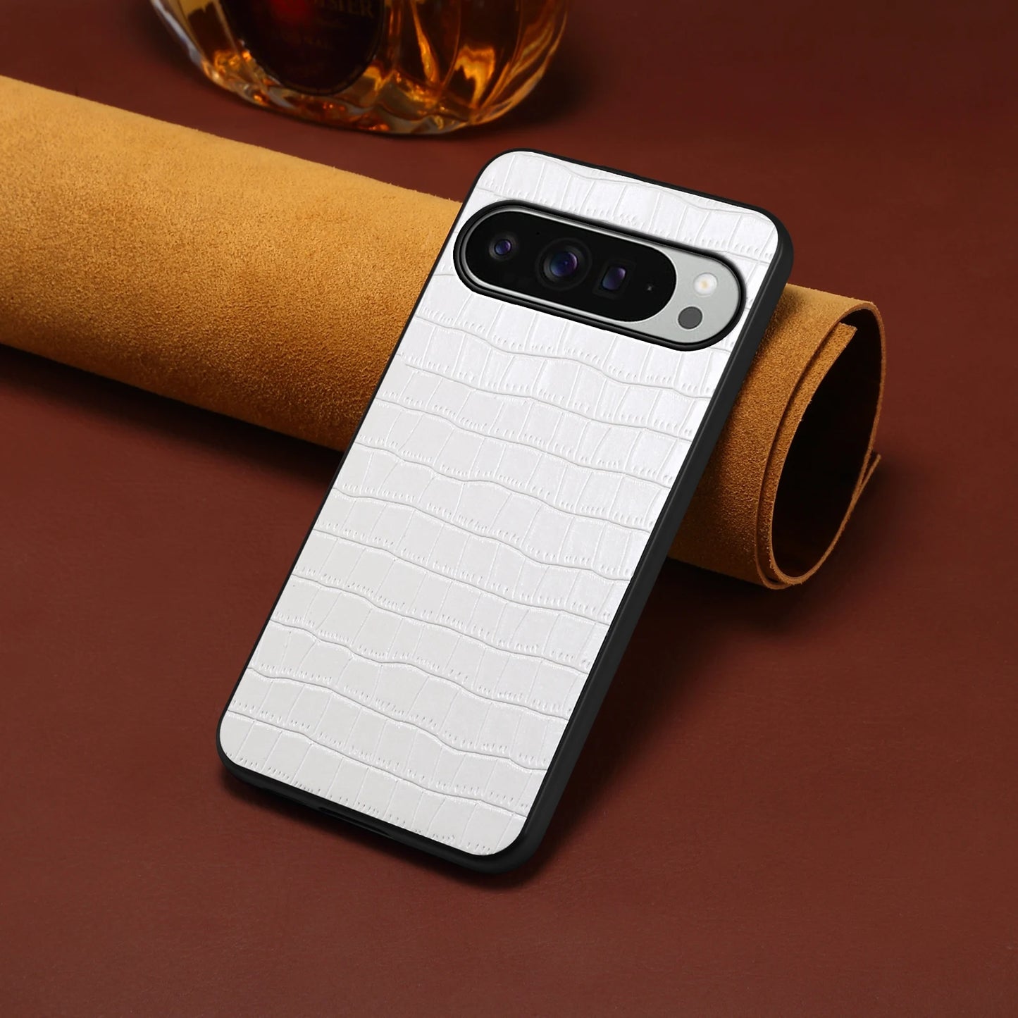 3D Texture PU Leather Case for Google Pixel 10 9 Pro XL 8 7 6 9A 8A 7A 6A Shockproof Soft TPU Matte Cover Pixel10 Fundas Bumper