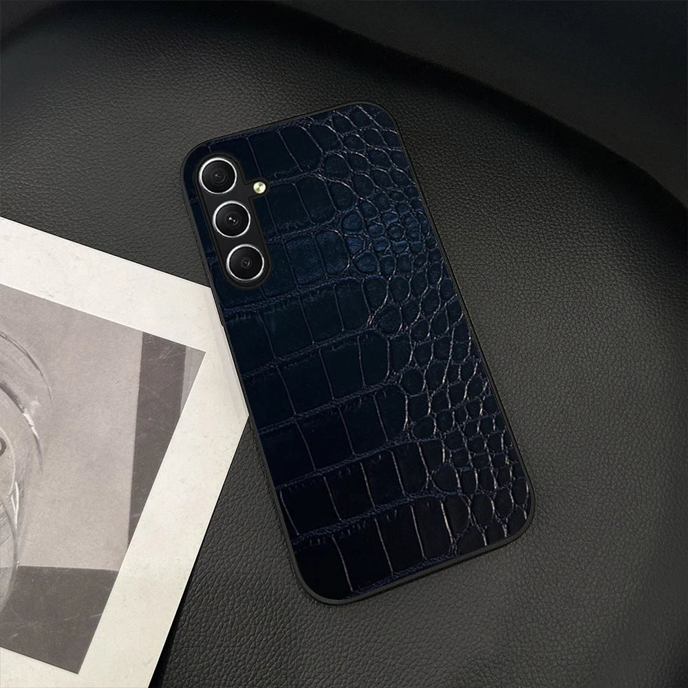 Crocodile Leather Phone Case  for Samsung Galaxy A55 A35 A25 A15 A05 A05S A14 A34 A54 5G A12 A52 A52S A51 A71 Phone Cover