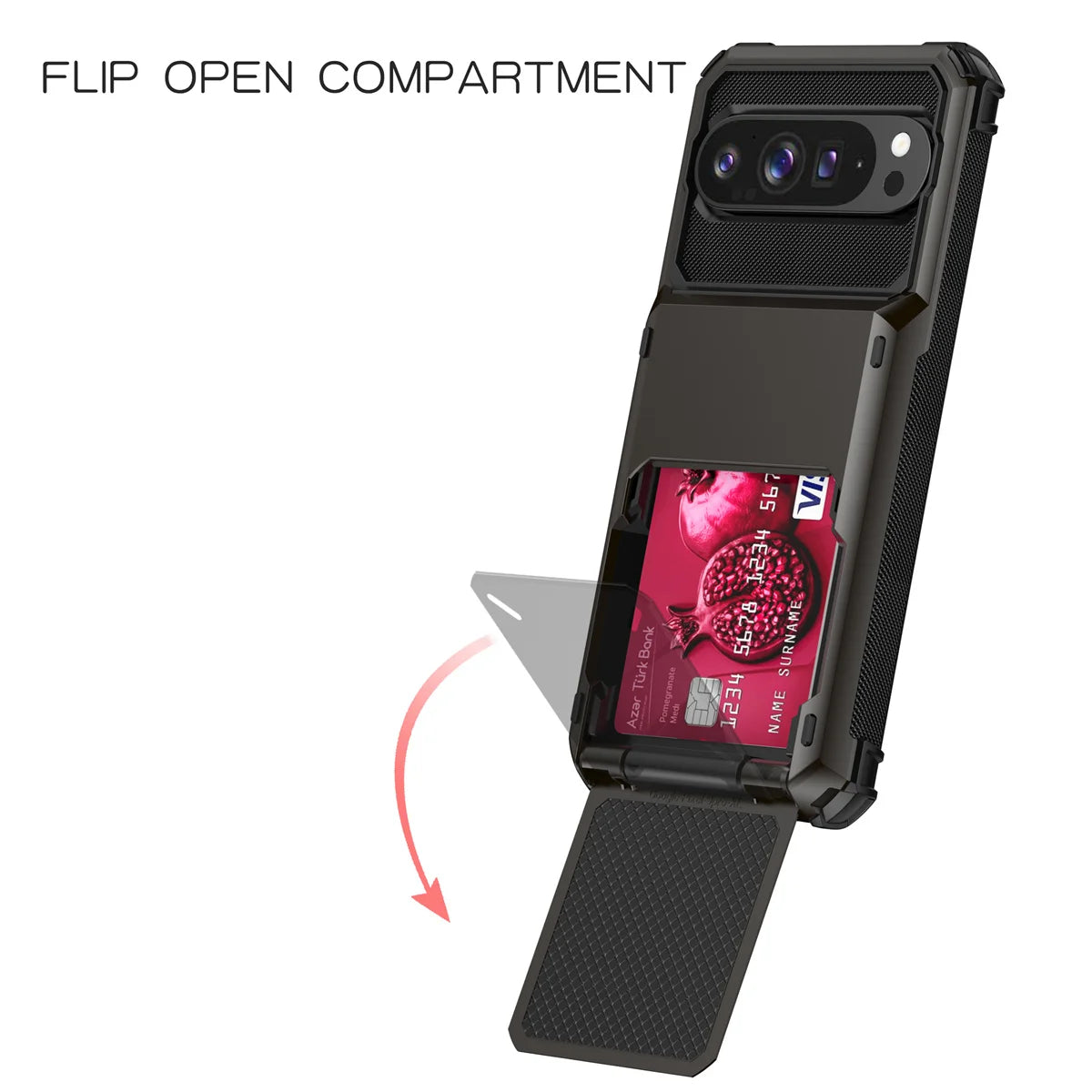 Flip Wallet Card Slot Hard PC+Soft TPU Shockproof Phone Case Google Pixel for 9 9Pro 9ProXL 10 10Pro Pro XL Pixel10 Back Cover