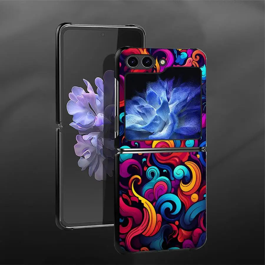 COLOR INK Graffiti Case for Samsung Galaxy Flip7 FE Flip6 Flip5 Z Flip 7 6 5 4 3 Flip4 Flip3 Back Phone Cover Funda