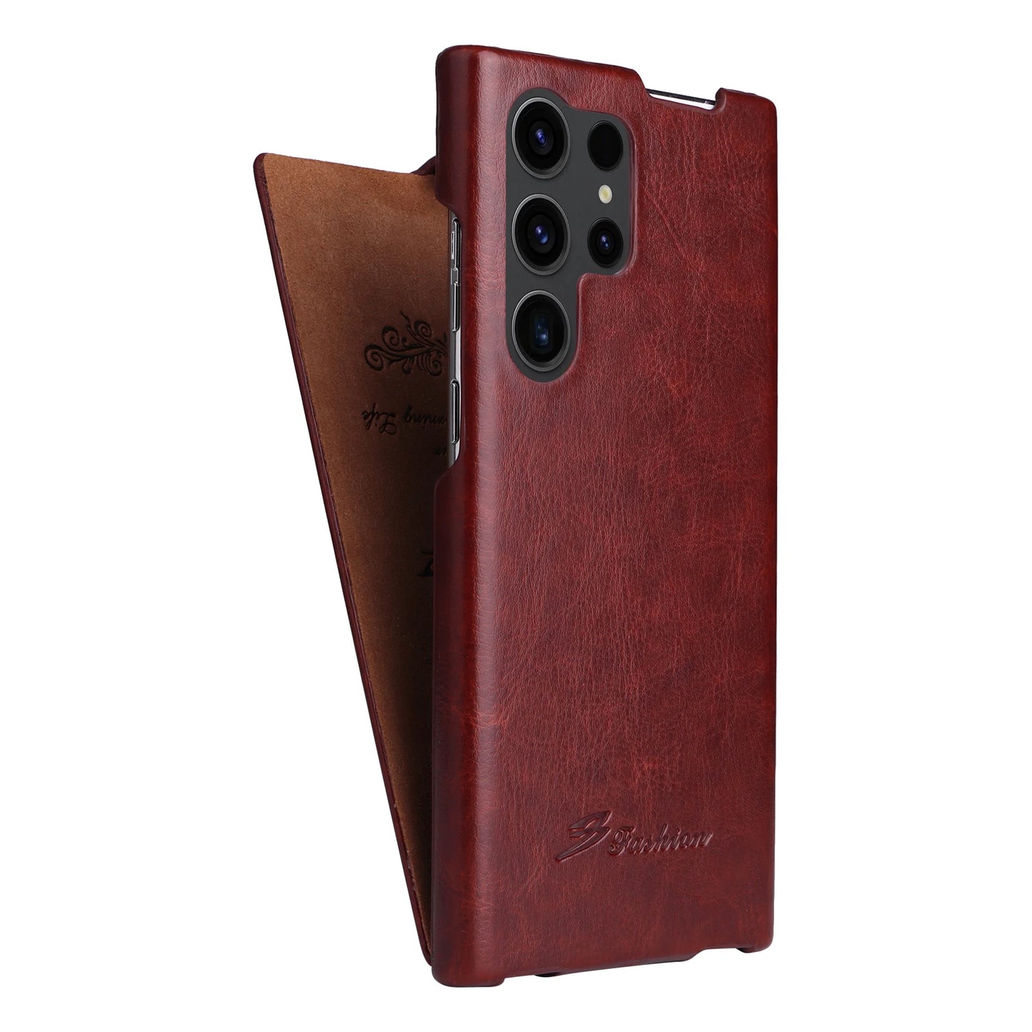 Luxury Retro Leather Flip Case For Samsung Galaxy S23 S24 S25 S26 S22 S21 Plus Ultra S23Ultra S24Ultra Cover