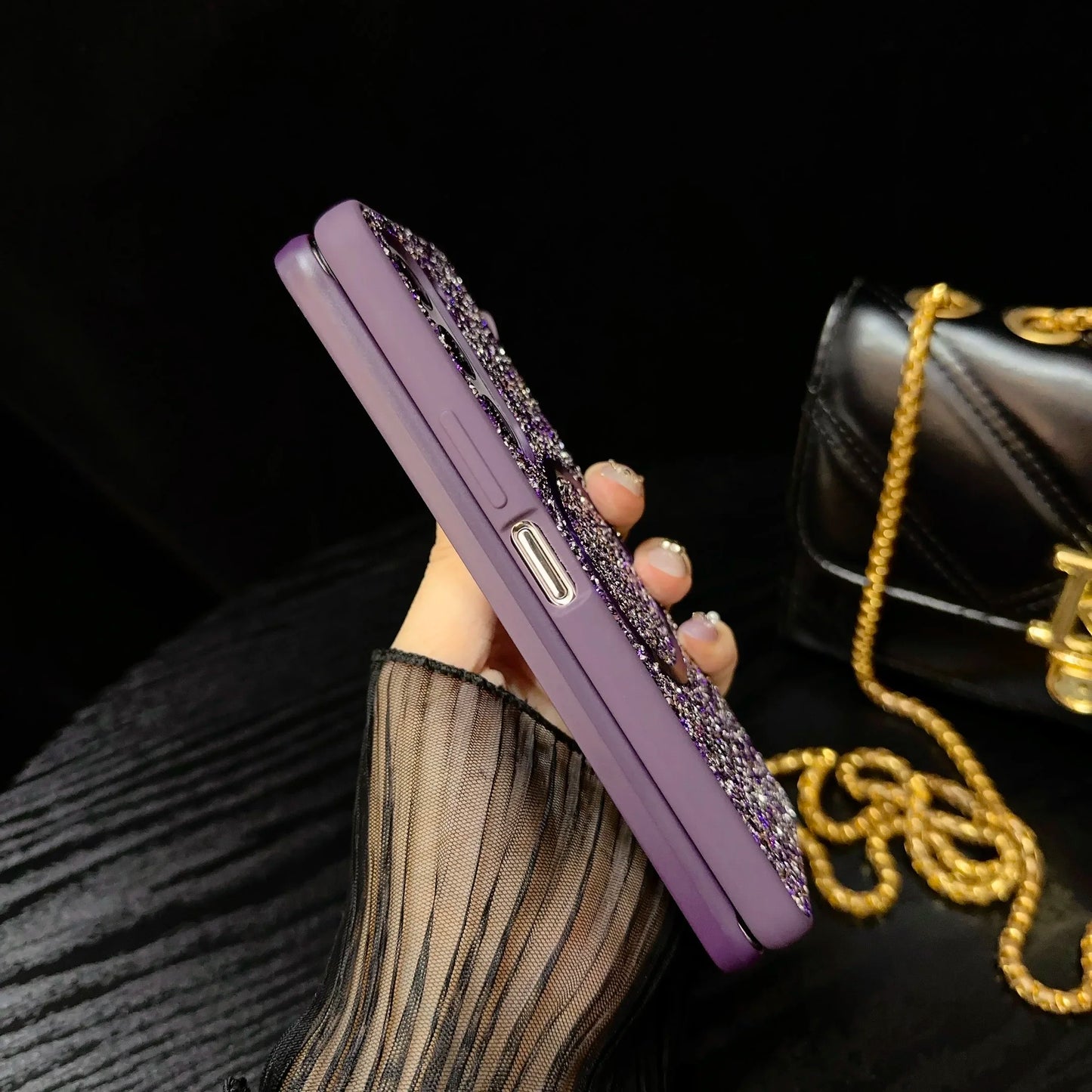 Sparkling Diamond Brilliant Phone Case for Samsung Galaxy Z Fold 7 6 5 4 3 Fold7 TPU Soft Edge Magnetic Cover Women Girl