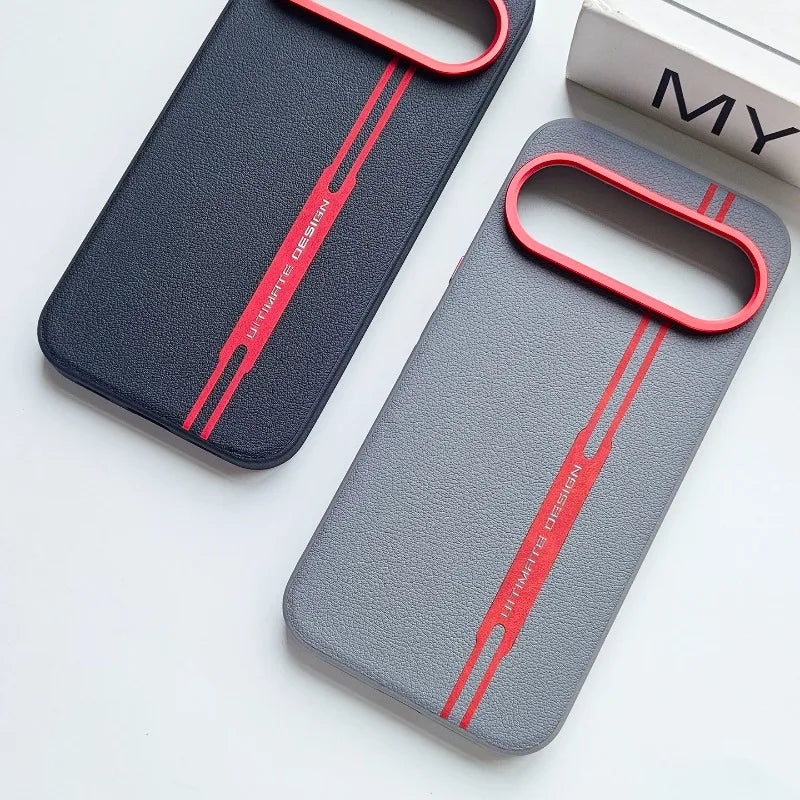 Case For Google Pixel 11 Pro XL Pixel11 Pro Case PU Leather Silicone Phone Cover Metal Lens Frame Shell Shockproof Bumper