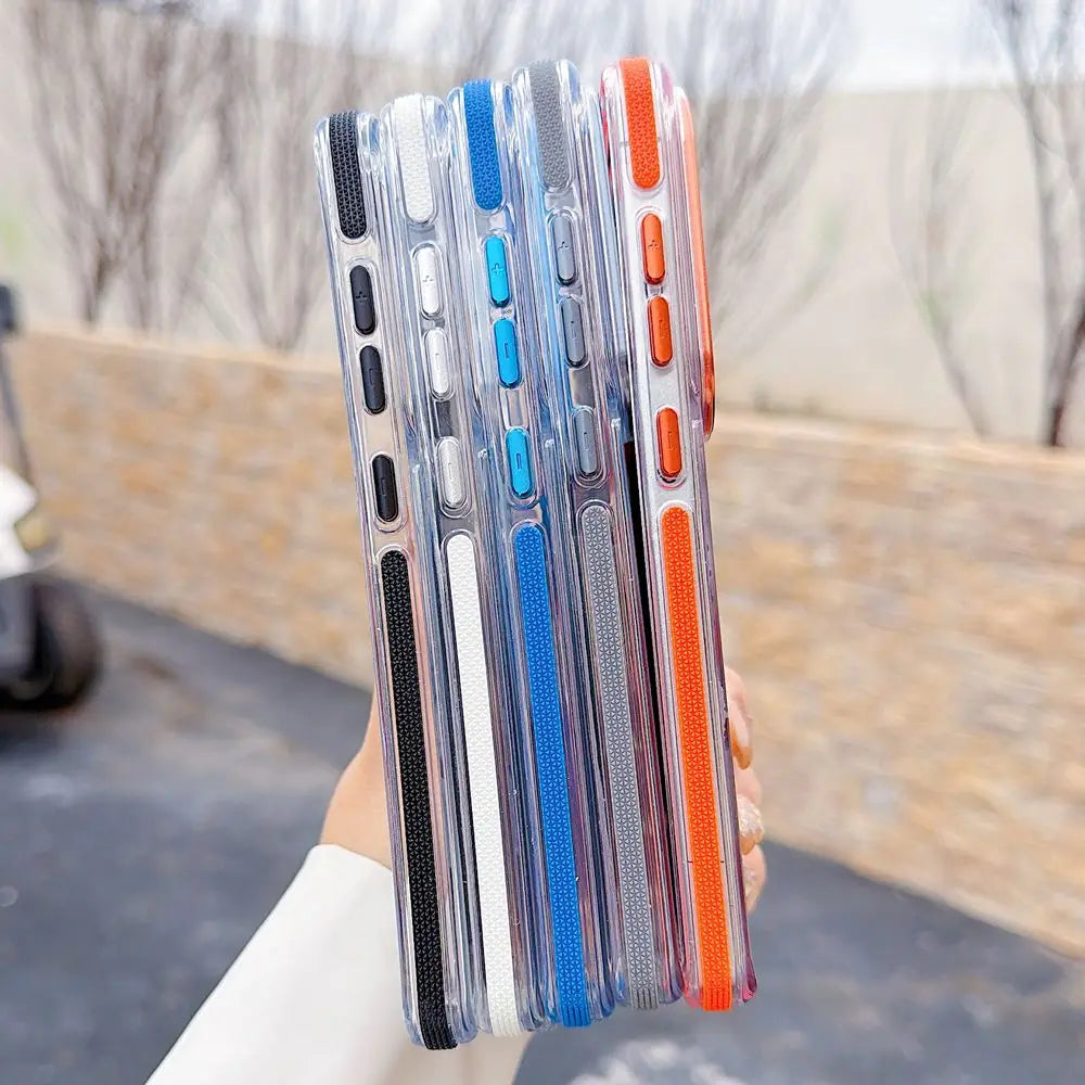 Luxury Two Tone Border Transparent For Magsafe Phone Case for Samsung Galaxy S26 S25 FE S24 S23 S22 Ultra A16 A17 PC Hard Cover