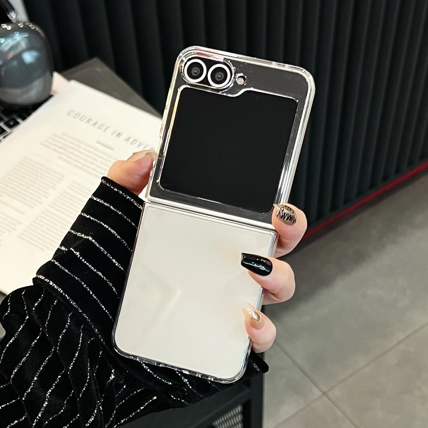 Ultra-Thin Matte PC Folding Phone Case For Samsung Galaxy Z Flip ZFlip 6 5 4 3 Zflip6  Zflip5 Zflip4 Protective Cooling Cover