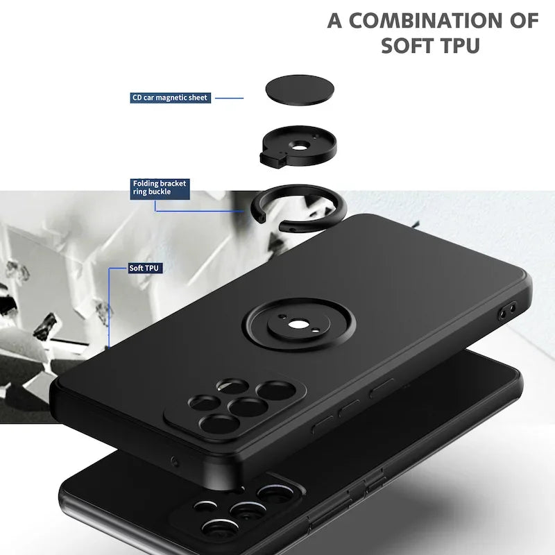 Case for Motorola Moto G9 Plus G9 Power G9 Play Moto One Fusion G60S G60 E30 E40 Luxury Magnetic Ring Holder Cover with lanyard