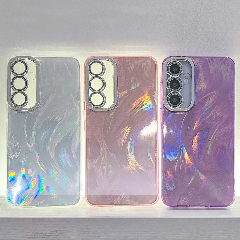 2024 New Fashion Colorful Phone Case For Samsung Galaxy S24 Ultra S24 Plus S23 Ultra Anti-Fall Glitter Phone Cover Funda