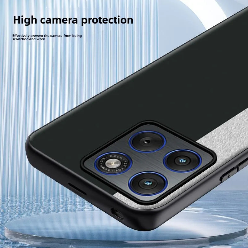 Case For Motorola Moto Signature Edge 70 Ultra X70 Air Pro Luxury Color-Blocked Skin-Friendly Plain Leather Cover Bumper Funda