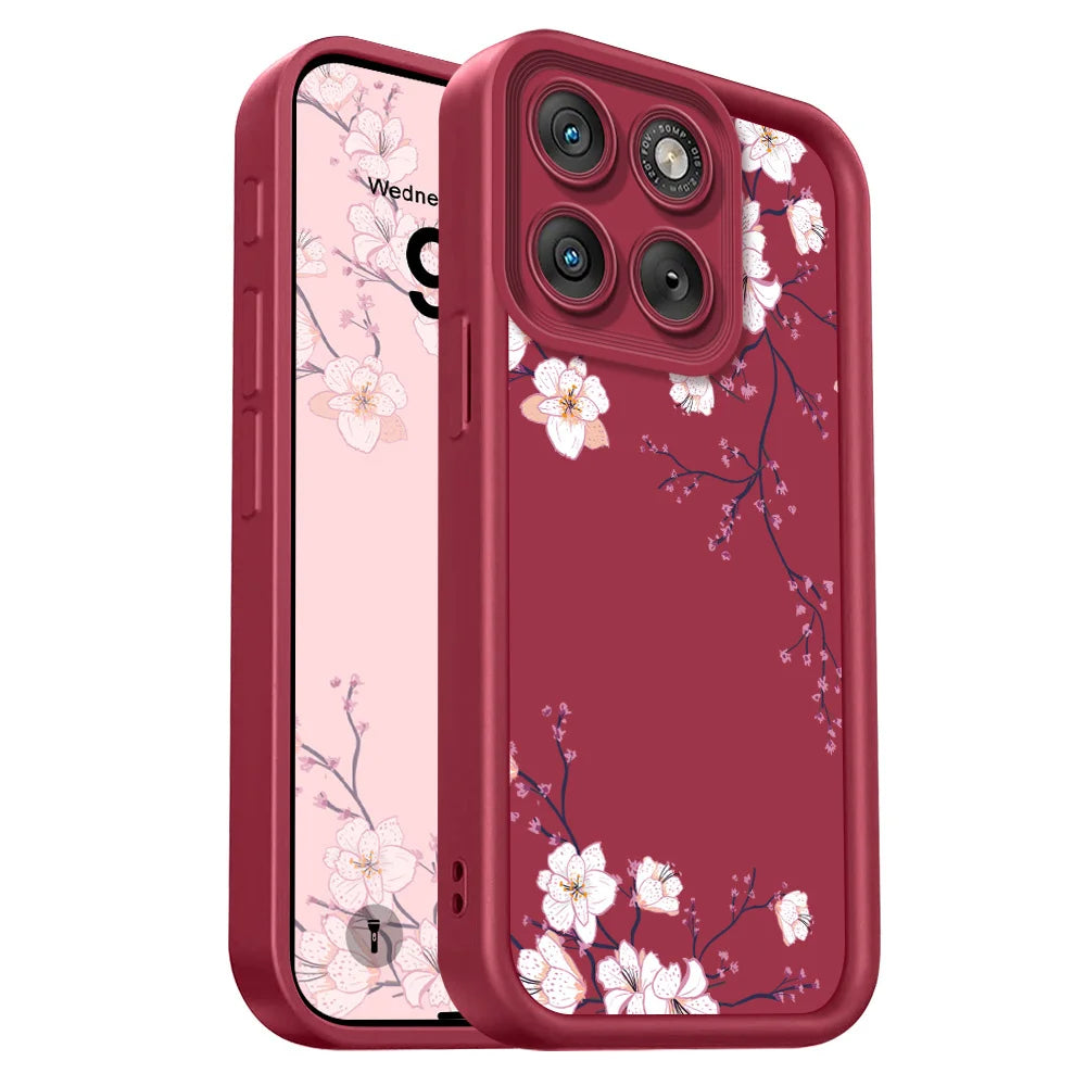 Spring Flowers Phone Case For Motorola Edge 70 60 50 40 Pro Ultra Fusion Stylus Neo 4G 5G Staircase Soft Cover