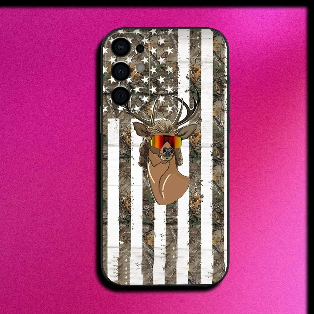 America USA Flag Phone Case For Samsung S25,S24,S21,S22,S23,S30,Ultra,S20,Plus,Fe,Lite,Note,10,9,5G Black Cover