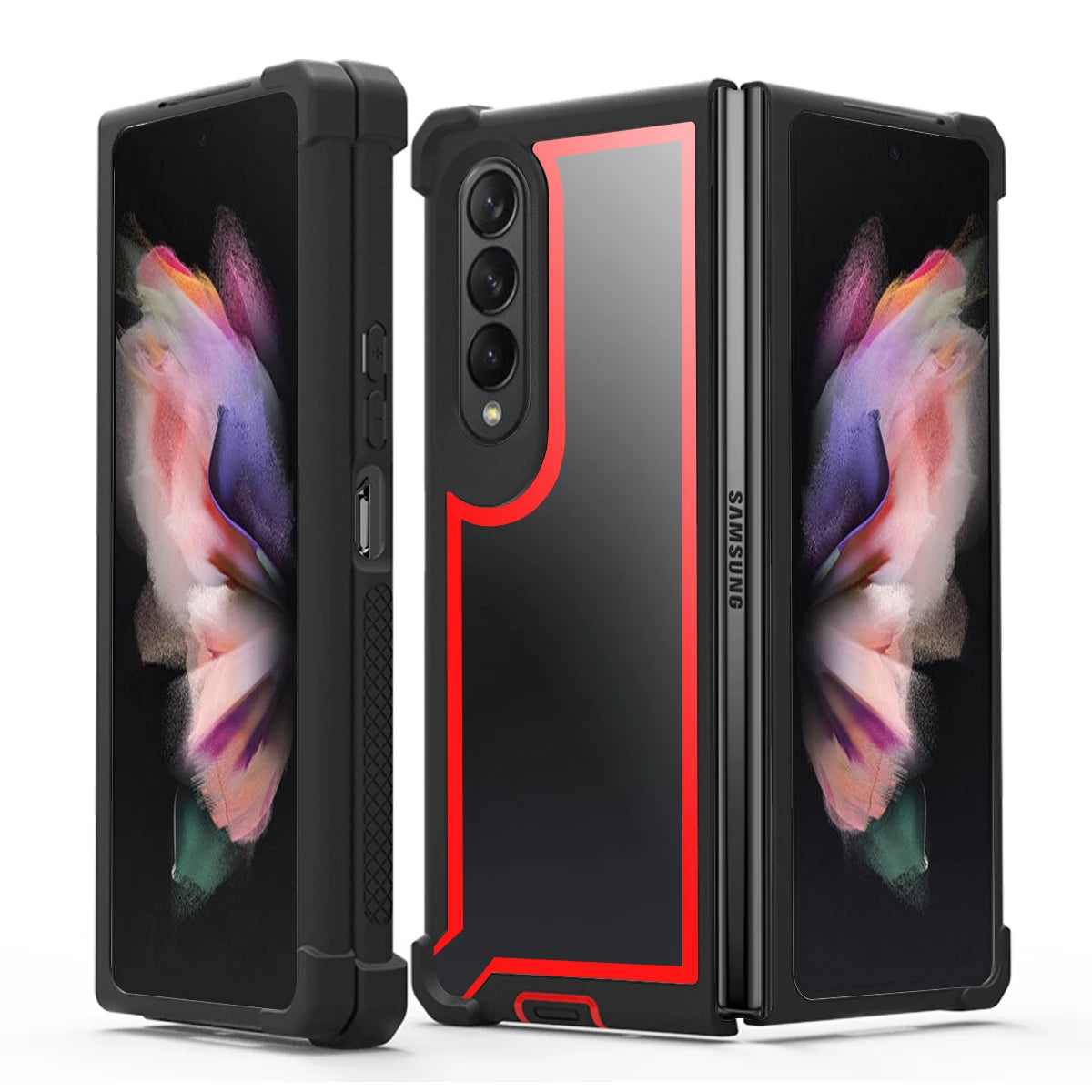 Military Grade Airbags Protection Defender Cover for Galaxy Z Fold 6/Z Fold 5/Z Fold 4/Z Fold 3 Shockproof Heavy Duty Armor Case