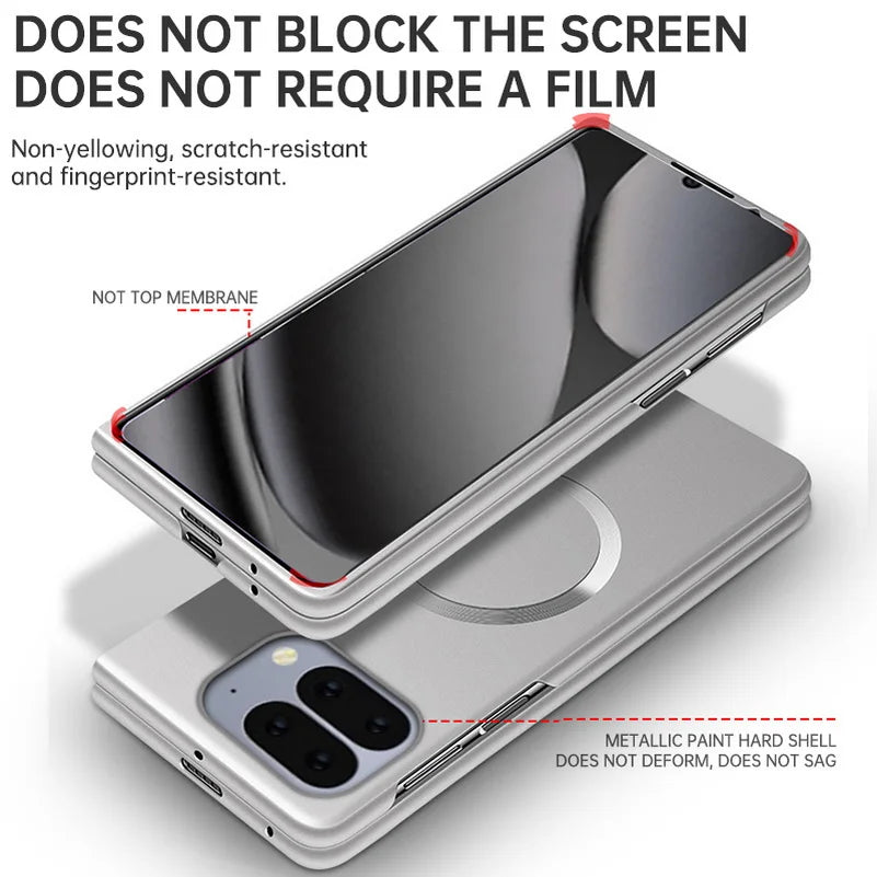 Slim Bezels Magsafe Magnetic Case for Google Pixel 10 Pro Fold pixel9 pro fold Pixel Fold Slim Hard Camera Protect Cover