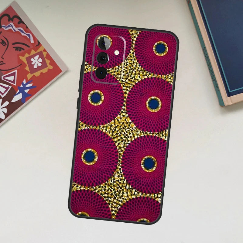African Wax Fabric Case For Samsung Galaxy A52 A53 A54 A12 A13 A14 A32 A33 A34 A23 A24 A72 A73 A51 A71 A15 A25