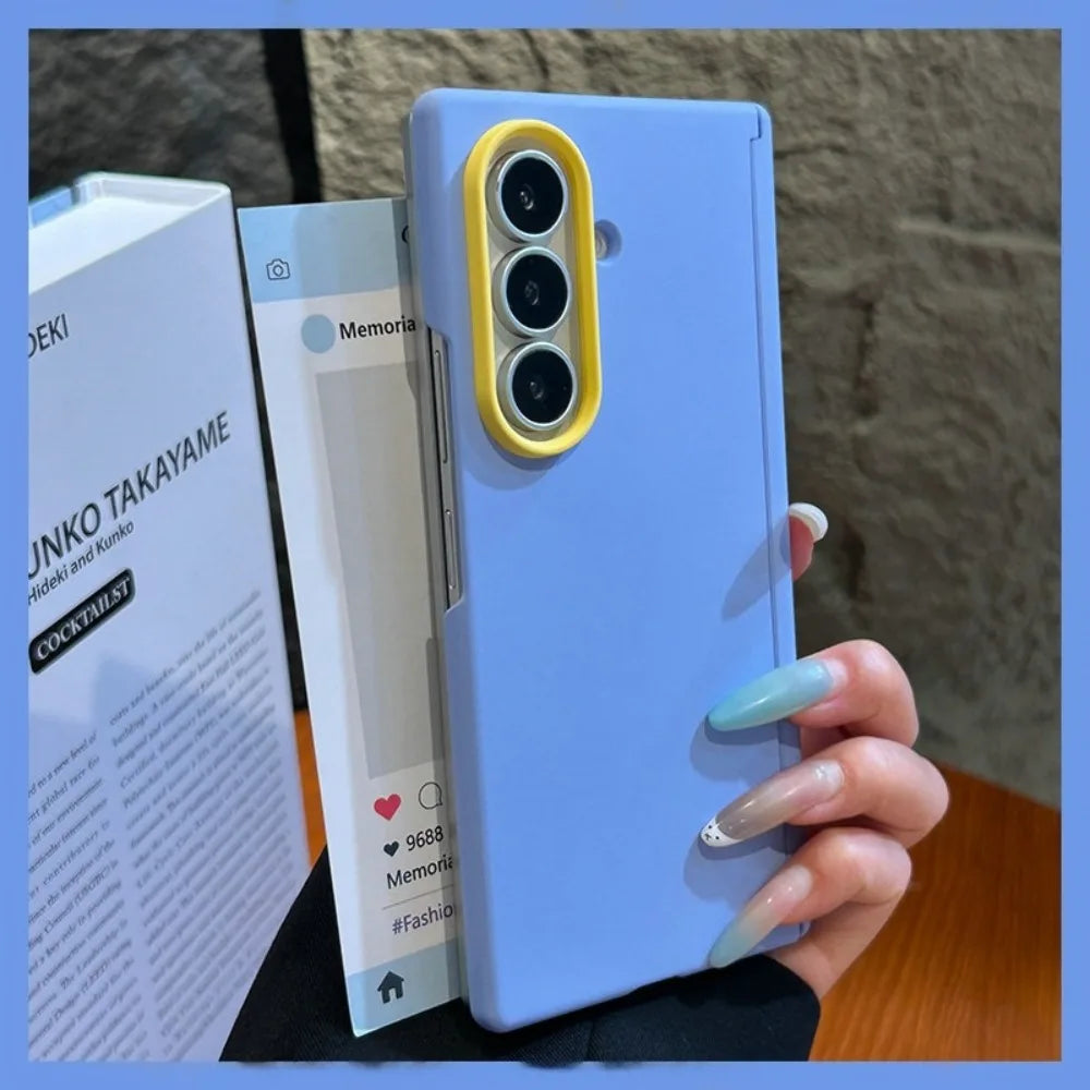 Z Fold 8 Contrast Candy Color Frosted Cases for Samsung Galaxy Z Fold 8 Ultra 5 6 Z Fold 7 Hinge Protection Shcokproof PC Cover