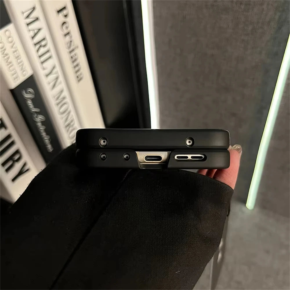 Japan Korean Cute 3D Cat Ears Phone Case For Motorola Razr 50 50ultra Razr40 Ultra Back Cover For Samsung Galaxy Z Flip 6/5/4/3