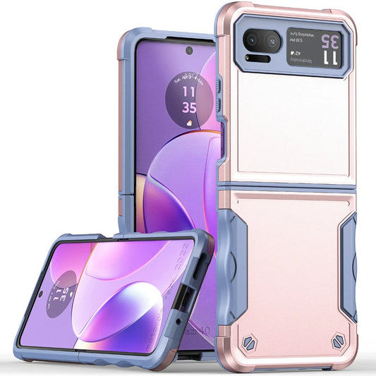 for Motorola Moto Razr 40 Case Luxury Soft Silicone Edges Hard Armor Shockproof Cute Folding Phone Cover MotorolaMotoRazr40