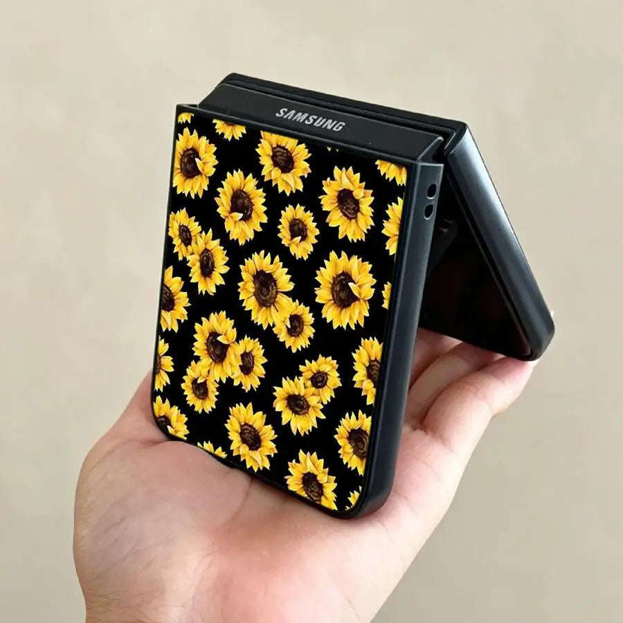 Sunshine Sunflower Case for Samsung Galaxy Flip6 Flip5 Flip3 Z Flip 7 6 5 4 3 Flip7 FE Flip4 Back Phone Cover Funda