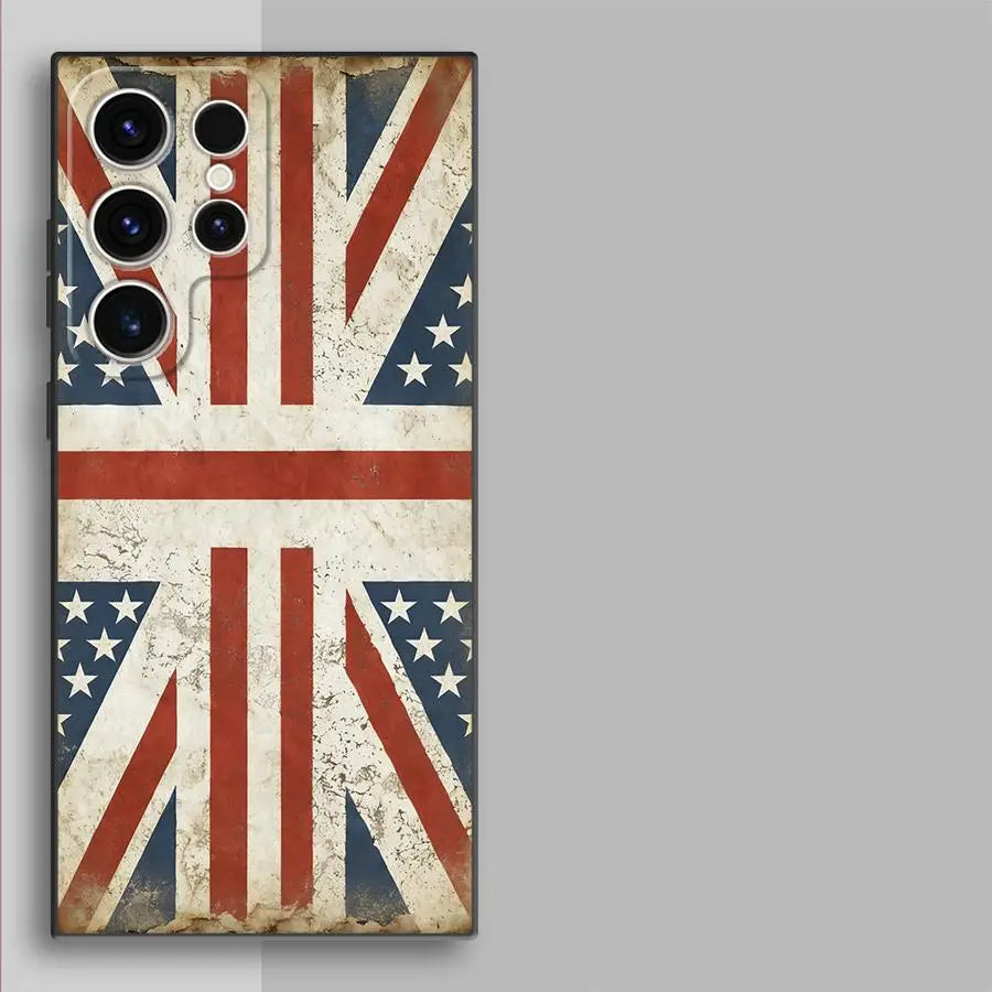 National Flag Pattern Case for Samsung Galaxy S26 S21 FE S20 S10 S9 S23 Note 20 Ultra 8 9 10 S24 Plus S25 Ultra Funda Phone