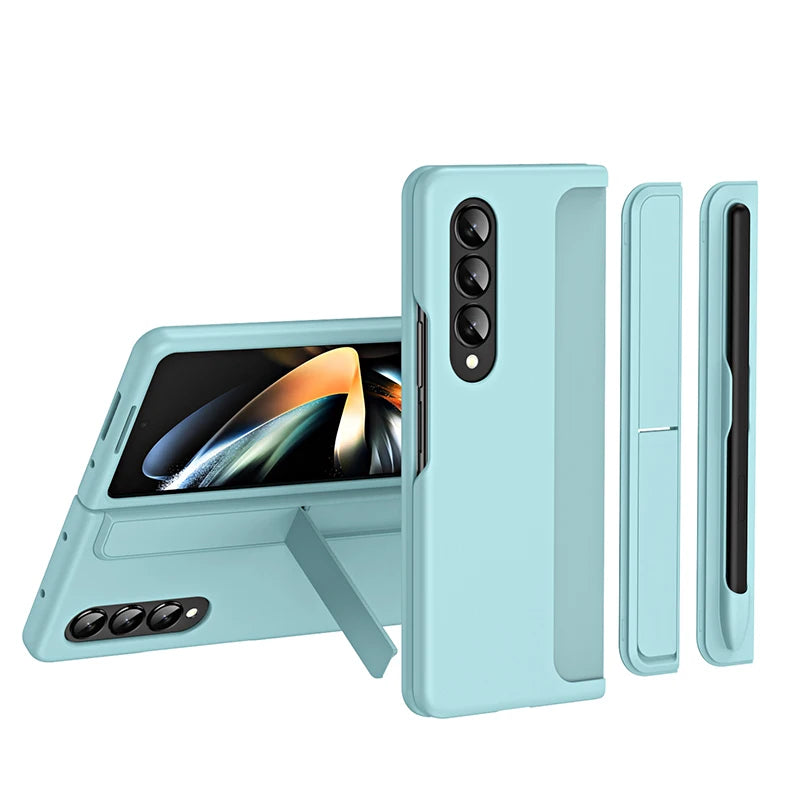 For Samsung Galaxy Z Fold6 Case With S Pen Stand Cover PC Full Protective Bracket Case With Touch Pen For Galaxy Z Fold 6 5 4 3