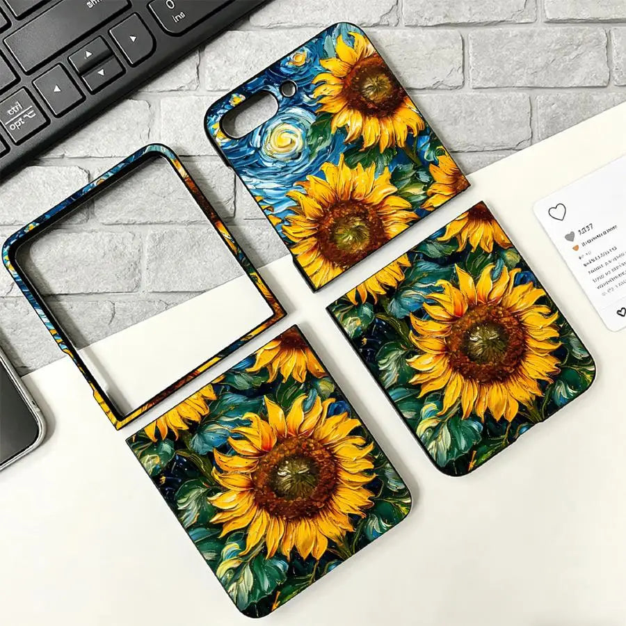 Phone Cover Case for Samsung Galaxy Z Flip 7 6 5 4 3 Z Fold 7 6 5 4 3 Van Gogh Sunflowers