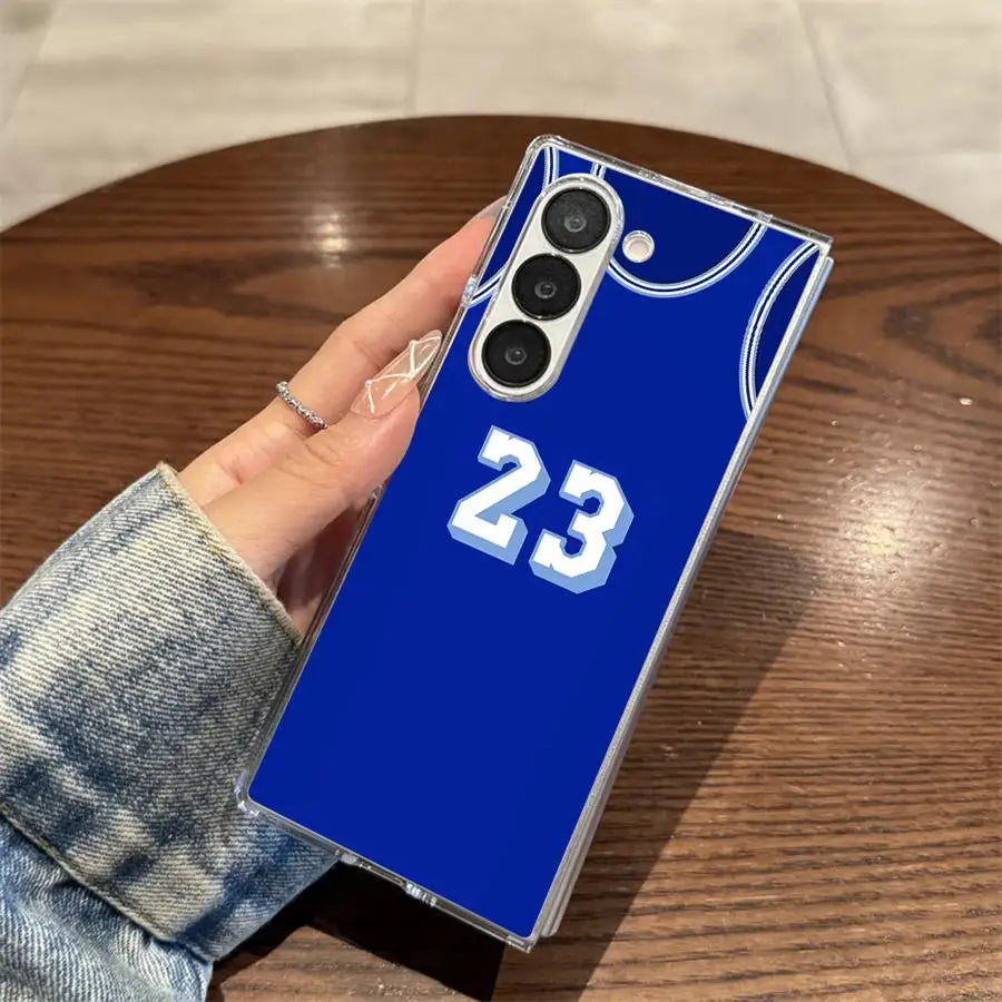 Transparent Soft Phone Cover Case for Samsung Galaxy ZFold6 Z Fold 7 6 5 4 3 ZFold3 ZFold5 ZFold7 ZFold4 Basketball Player