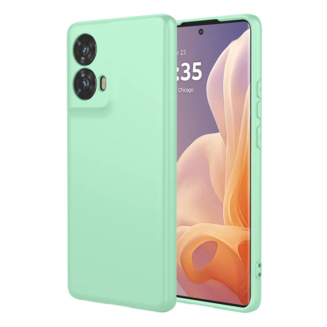 For Moto G85 5G Anti-Shock Liquid Silicone Soft Case,Rugger Armor Rubber Case With Microfiber Lining For Moto S50 NEO