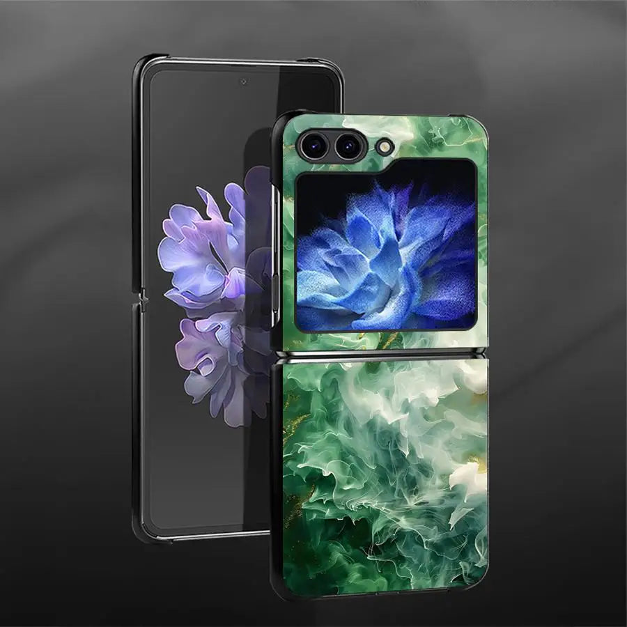 Marble Case for Samsung Galaxy Z Flip 7 6 5 4 3 Flip3 Flip5 Flip7 FE Flip4 Flip6 Back Phone Cover Funda