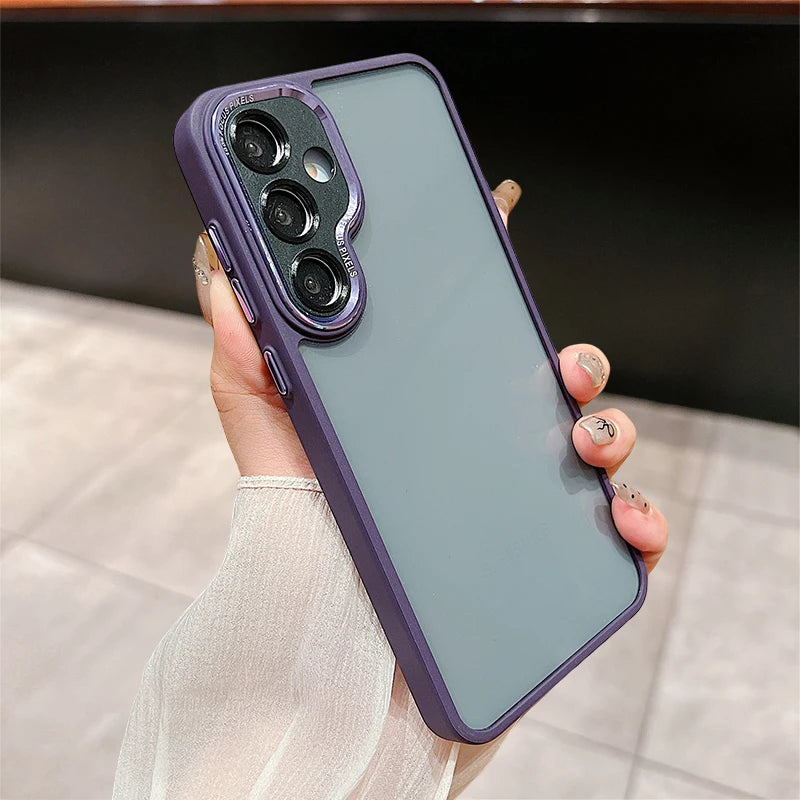 Transparent With Full Lens Protection Case For Samsung Galaxy S25 S24 S23 FE Plus Ultra A16 A06 A55 A54 A35 A25 A15 A14 A13 4G5G