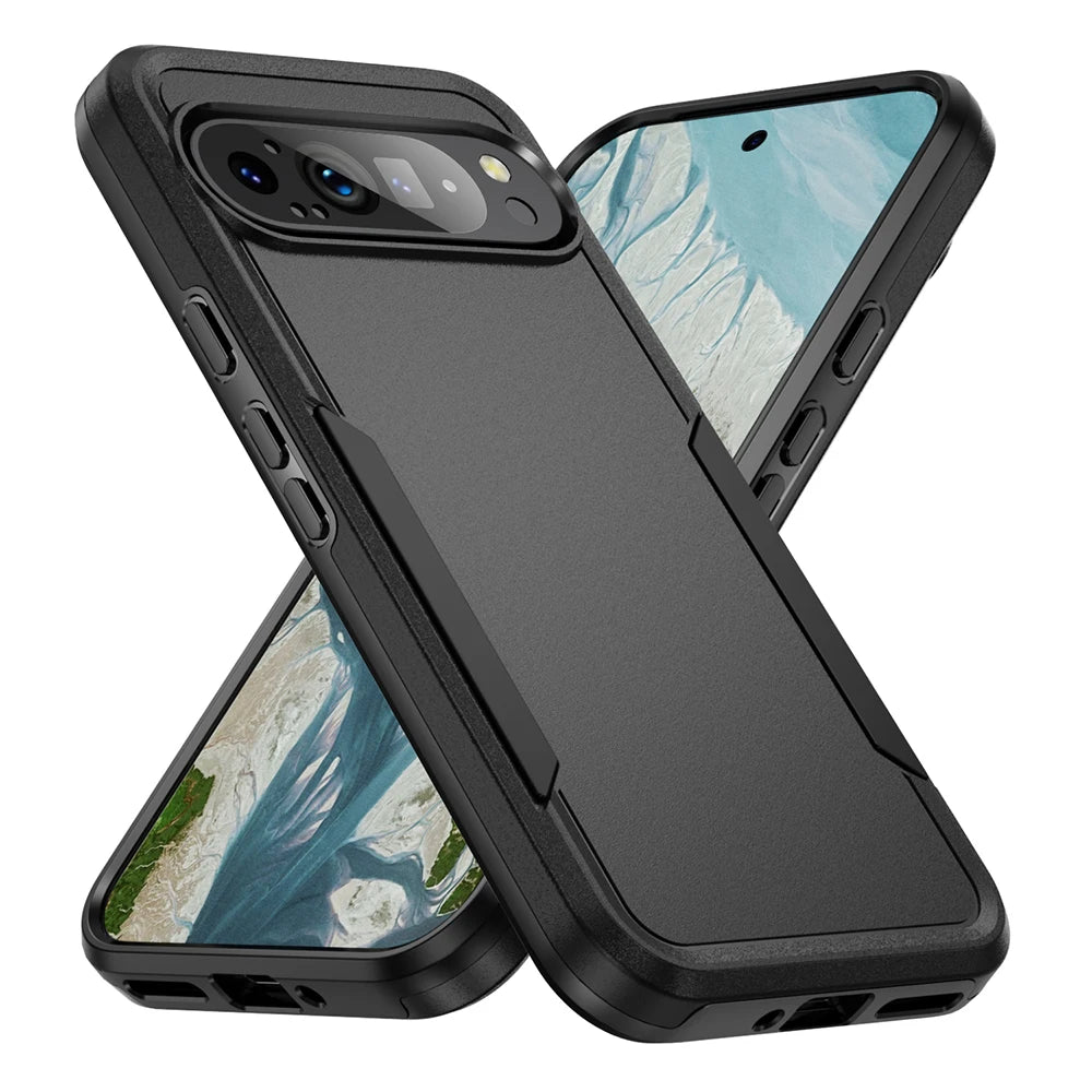 Dual Layer Double Protection Back Cover For Google Pixel 8 7 9 Pro XL Case For Google Pixel 9A 8A 7A Military Grade Matte Cases