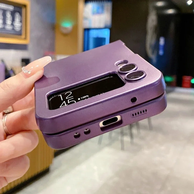 for Samsung ZFlip 4 Luxury for Magsafe Matte Case for Samsung Galaxy Z Flip 6 4 3 5 7 Flip4 Wireless Charger Soft Silicone Cover