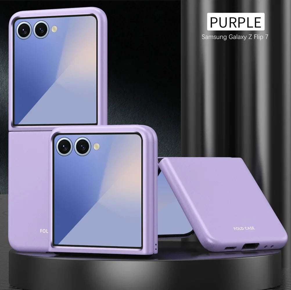 Micro-frosted Feel Comfortable Anti-fingerprint Stylish Color Phone Case For Samsung Galaxy Z Flip 7 6 5 4 3 Slim Protect Cover