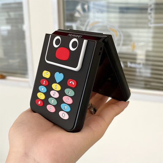 Cute Penguin Fold Phone Case For Motorola moto razr 50 60 Ultra 50ultra 60Pro stereoscopic Folding flip 3D model Cover