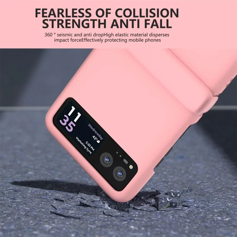 Candy Color Hinge Protective Case For MOTO Razr 50 Ultra Skin Feel Shockproof Flip Cover For MOTO Razr 40 PC Bumper Shell Funda