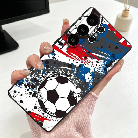 Soccer Graffiti Case for Samsung Galaxy S26 Ultra Note 20 8 9 10 S23 S25 Plus S26+ S24+ S20 S21 FE S10 S9 S25+ S24 Phone Cover
