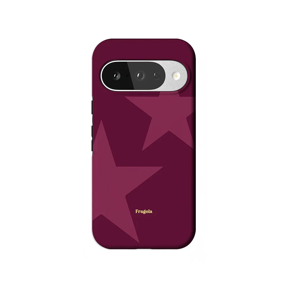 Luxury Clmj Fragola Black Star Pattern Phone Case For Google Pixel 10 9 8 7 10a 9a 8a 7a 5a Pro XL 5G Double-layer Back Cover