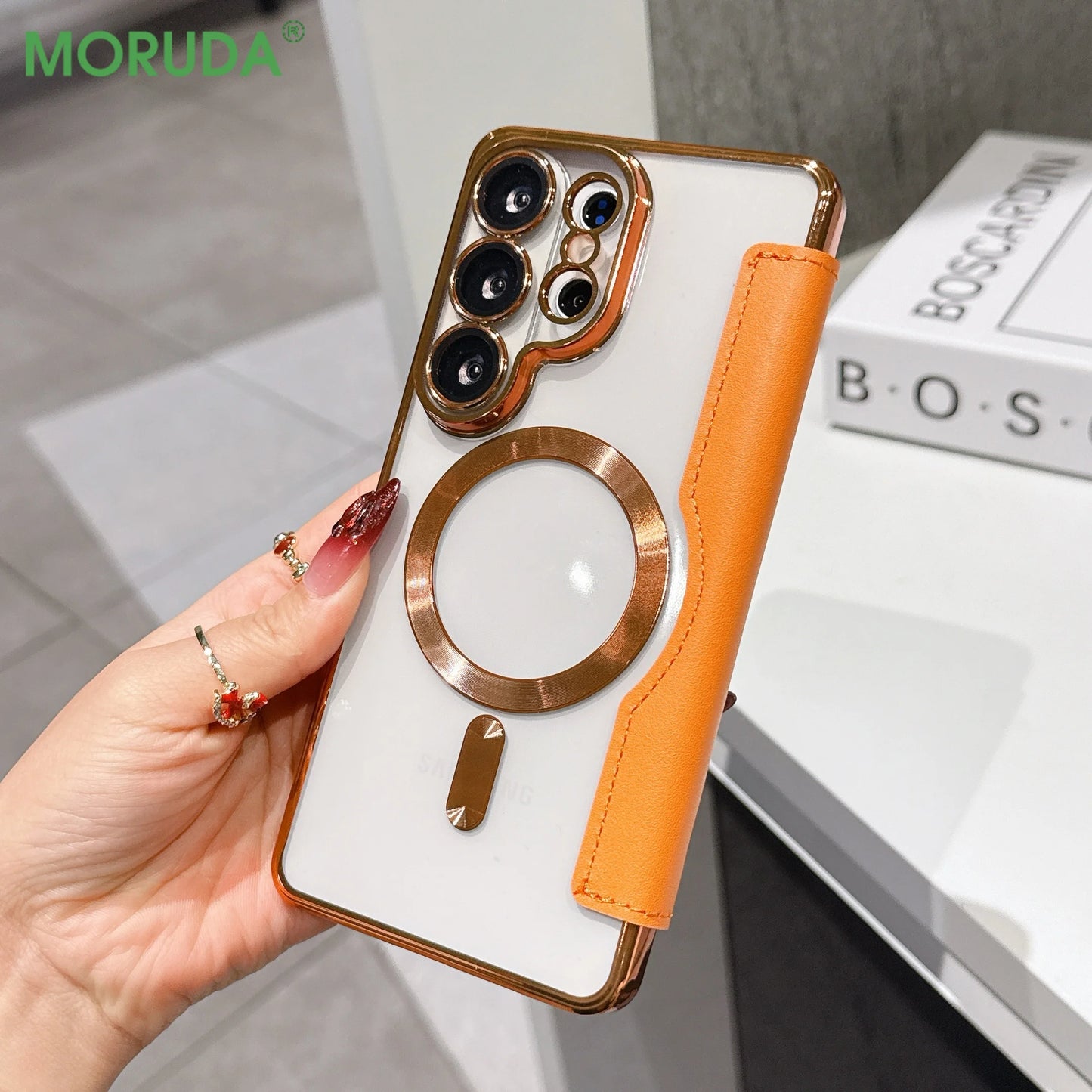 Card Storage Wallet Flip PU Leather Magnetic Case for Samsung Galaxy S26+ S25 S24 S23 FE S22 Ultra Plus A57 A55 Hard Clear Cover