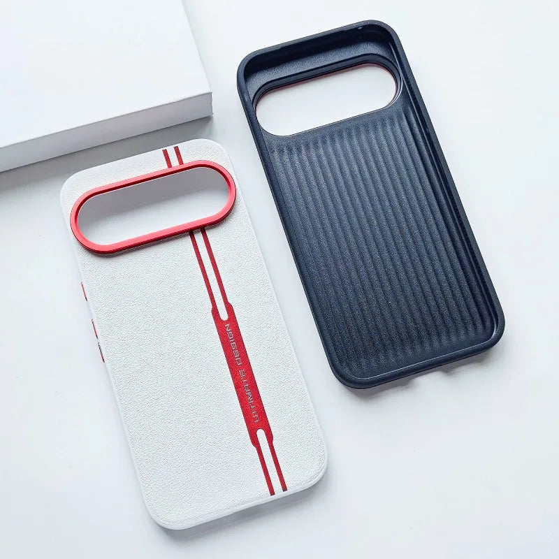 Case For Google Pixel 11 Pro XL Pixel11 Pro Case PU Leather Silicone Phone Cover Metal Lens Frame Shell Shockproof Bumper