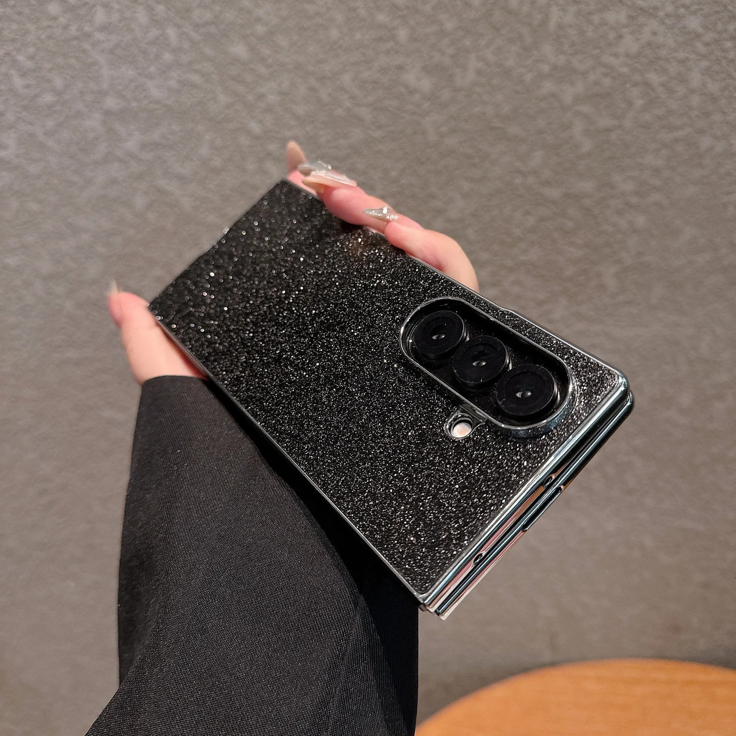 Luxury Plating Glitter Bling Phone Case For Samsung Galaxy Z Fold7 Fold 7 6 5 4 3 2 Shining Sparkle Shockproof Protection Cover