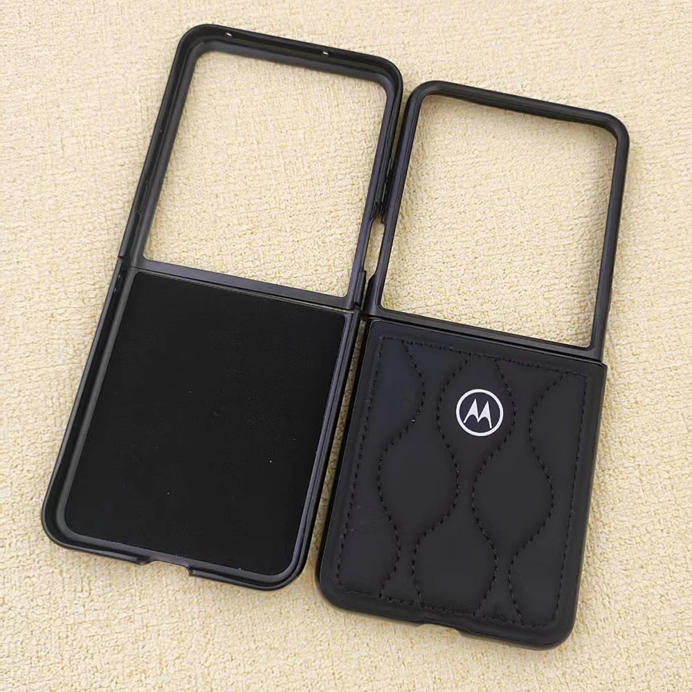 For Motorola Razr 60 50 Ultra 5G Case Luxury Water Ripple Down Jacket Flip Phone Shell Razr50 razr60 Shockproof Protection Cover