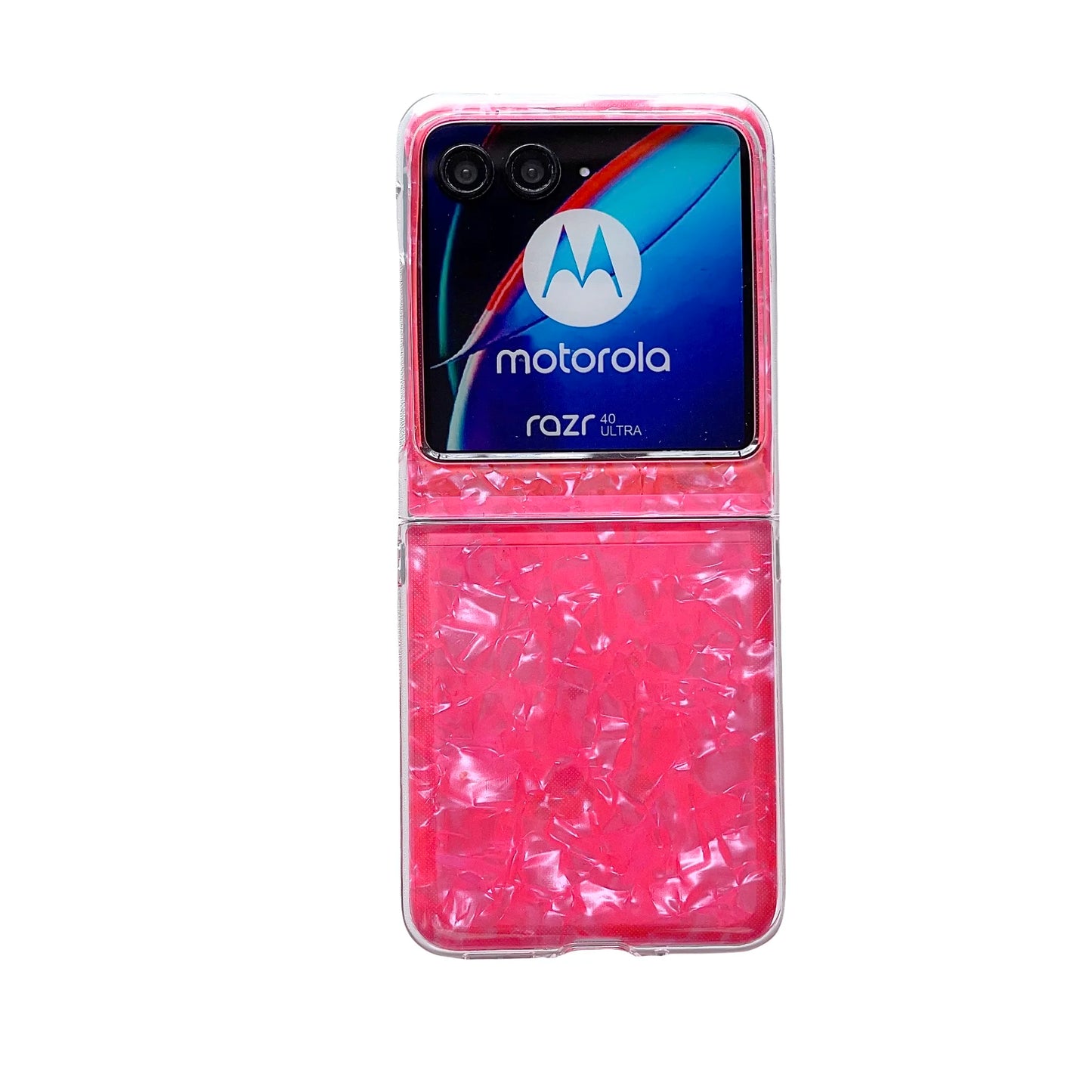 Luxury Seashell Plastic Folding Case For Motorola Razr 40 50 60 Ultra  Cover