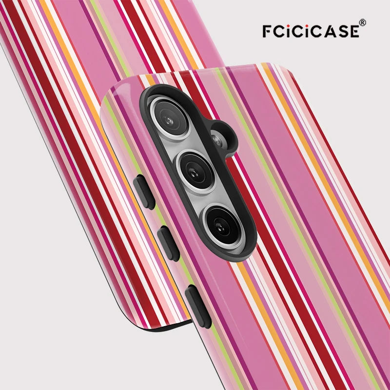 Fcicicase Colorful Lines Pattern Phone Case For Samsung Galaxy A36 A26 A 26 5G A16 A56 Shockproof Matte Silicone Acrylic Cover