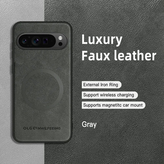 Magnetic Case For Google Pixel 10 9 8 11Pro XL 10A 9A 8A For Magsafe Wireless Charge  Leather Protective Shockproof Phone Case