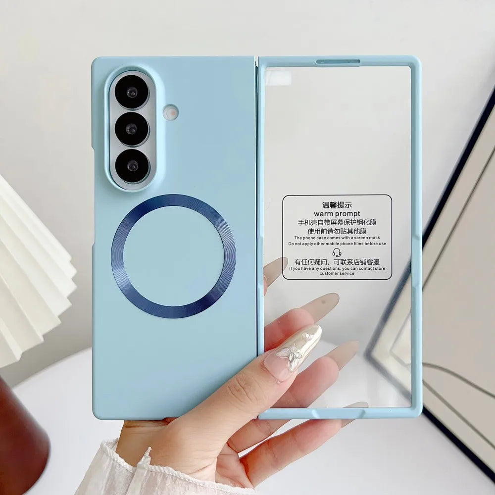 For Samsung Galaxy Z Fold 7 Case Hard PC Magnetic wireless charging Film Protective Back Cover case For Z Fold 7 Phone Shell